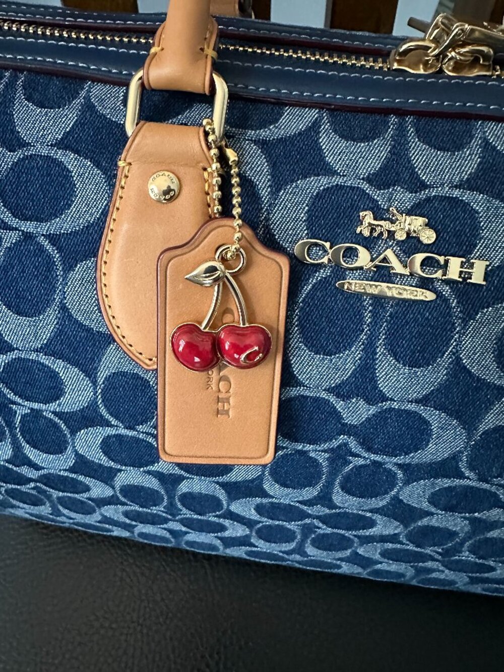 Coach Rowan Blue Signature C Canvas Large Shoulder/Satchel Style #CY699 *NWT* - Picture 3 of 10
